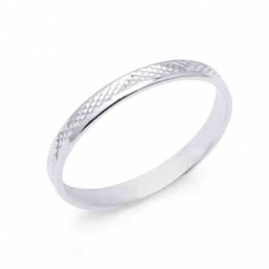 простое обручальное кольцо из серебра