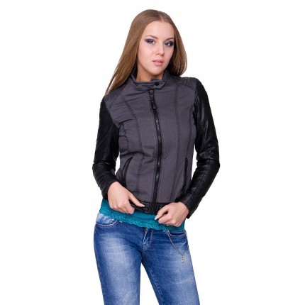 Куртка Mustang jeans модель MU W14-Feni black/grey-blue купить cо скидкой