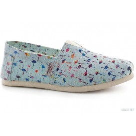 Летние чешки Las Espadrillas lightblue flamingo 3015-5