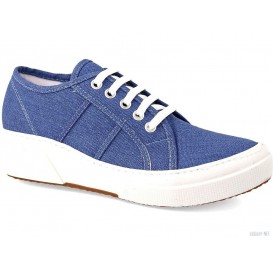 Кеды на танкетке Las Espadrillas Super Ga Heel 5366-42 Blu Canvas модель KDF-5366-42