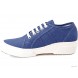 Кеды на танкетке Las Espadrillas Super Ga Heel 5366-42 Blu Canvas модель KDF-5366-42