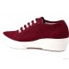 Кеды на танкетке Las Espadrillas Super Ga Heel 5366-48 Marsala Canvas артикул KDF-5366-48