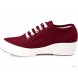 Кеды на танкетке Las Espadrillas Super Ga Heel 5366-48 Marsala Canvas артикул KDF-5366-48