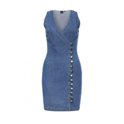 Платье GRACE BUTTON DENIM DRESS LOST INK артикул LO019EWGSA74 распродажа