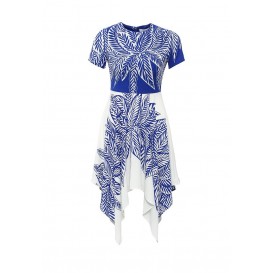 Платье MILLY PLACEMENT PRINT LEAF DRESS LOST INK