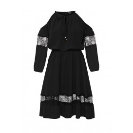Платье SOLITA COLD SHOULDER LACE INSERT DRESS LOST INK артикул LO019EWGVA52 распродажа