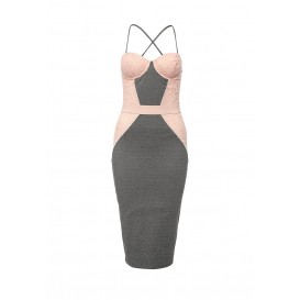 Платье WILLOW GREY/NUDE BUSTCUP BODYCON LOST INK