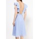 Платье JEMMA LADDER INSERT FRILL SLEEVE DRESS LOST INK артикул LO019EWHDV99 распродажа