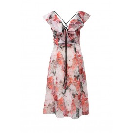 Платье JADE CRYSTAL FLOWER PRINT DEEP V DRESS LOST INK