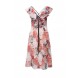Платье JADE CRYSTAL FLOWER PRINT DEEP V DRESS LOST INK артикул LO019EWHDW01 фото товара