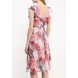 Платье JADE CRYSTAL FLOWER PRINT DEEP V DRESS LOST INK артикул LO019EWHDW01 фото товара