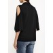 Лонгслив RUCHED COLD SHOULDER TEE LOST INK модель LO019EWJOT38 распродажа