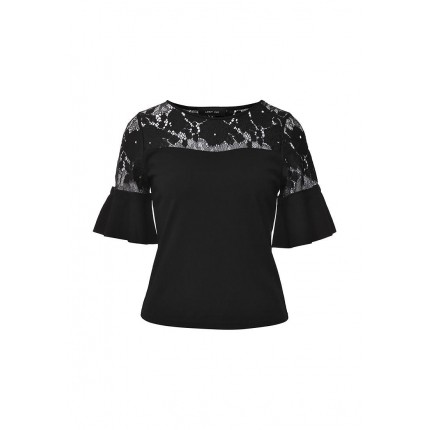 Блуза LACE YOLK PEPLUM SLEEVE TOP LOST INK модель LO019EWJOT39 cо скидкой