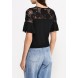 Блуза LACE YOLK PEPLUM SLEEVE TOP LOST INK модель LO019EWJOT39 cо скидкой