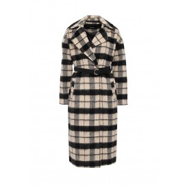 Пальто BRUSHED CHECK MAXI COAT LOST INK