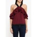 Топ OFF SHOULDER RUFFLE BLOUSE LOST INK модель LO019EWJOU51 распродажа