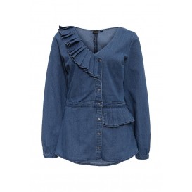 Рубашка джинсовая ASYM FRILL DENIM SHIRT LOST INK