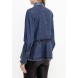 Рубашка джинсовая DENIM RAW EDGE PEPLUM SHIRT LOST INK артикул LO019EWJOU59 распродажа