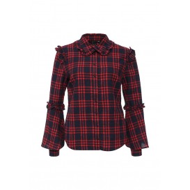 Блуза CHECK SHIRT WITH RUFFLE DETAIL LOST INK модель LO019EWJOU60 купить cо скидкой