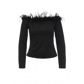 Блуза FEATHER TRIM BARDOT LOST INK артикул LO019EWJOV30 распродажа