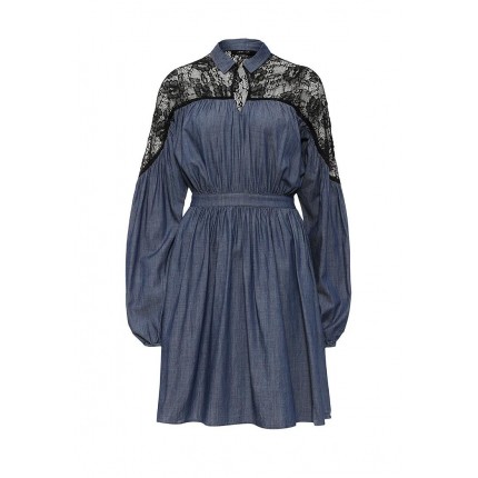 Платье GEORGIA DENIM DRESS WITH LACE SLEEVE LOST INK артикул LO019EWJOV73 фото товара