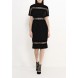 Платье VICTORIA VELVET DRESS WITH LOOP TRIM LOST INK артикул LO019EWJOW11 купить cо скидкой