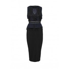 Платье PEPPER LACE INSERT PEPLUM BODYCON LOST INK