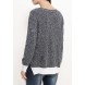 Пуловер THE SIDE BOW STEPPED HEM JUMPER LOST INK модель LO019EWJOW81 фото товара