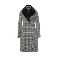 Пальто SHAWL COLLAR CHECK SKIRTED COAT LOST INK