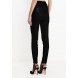 Брюки HIGHWAIST SKINNY IN FLOCKED PU LOST INK модель LO019EWJOZ02 купить cо скидкой