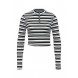 Лонгслив ZIP FRONT STRIPE RIB CROP LOST INK модель LO019EWNIS44 cо скидкой