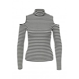 Водолазка STRIPE RIB HI NK COLD SHOULDER LOST INK