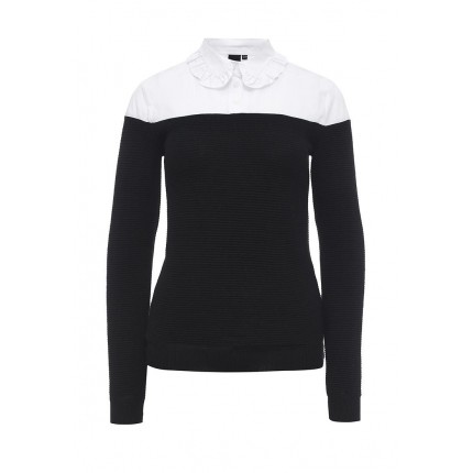 Джемпер THE RIBBED JUMPER WITH FRILL COLLAR YOKE LOST INK модель LO019EWNRB39