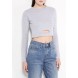 Лонгслив MINI CUTOUT FRONT CROP LOST INK артикул LO019EWNRB55 фото товара