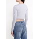 Лонгслив MINI CUTOUT FRONT CROP LOST INK артикул LO019EWNRB55 фото товара