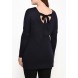 Туника V NECK KNITTED TUNIC WITH TIE BACK Lost Ink Curve артикул LO030EWKIW27 распродажа