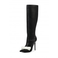 Сапоги BOW FRONT HEELED KNEE-HIGH BOOT BLACK LOST INK