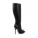 Сапоги BOW FRONT HEELED KNEE-HIGH BOOT BLACK LOST INK артикул LO019AWEEO82 распродажа