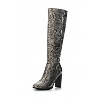 Сапоги HIGH HEELED SNAKE PRINT KNEE-HIGH BOOT LOST INK