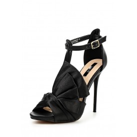 Туфли OVERSIZED BOW DETAILED HEELED SANDAL BLACK LOST INK артикул LO019AWFTP21 распродажа