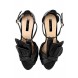 Туфли OVERSIZED BOW DETAILED HEELED SANDAL BLACK LOST INK артикул LO019AWFTP21 распродажа