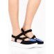 Сандалии SOPHIE SPORTY METAL DETAIL FLAT SANDAL COBALT LOST INK артикул LO019AWGIS94 фото товара