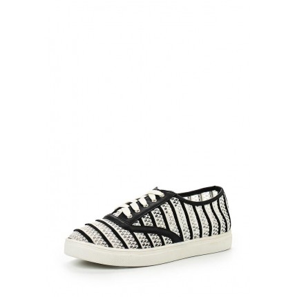 Кеды SUMMER STRIPE MESH PLIMSOLL - BLACK-WHITE LOST INK артикул LO019AWGIS96 купить cо скидкой