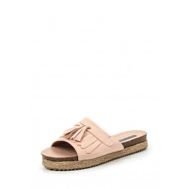 Сабо NANCY JUTE WRAP FRINGED FLAT SANDAL NUDE LOST INK