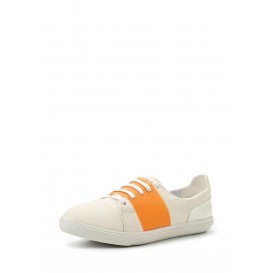 Кроссовки STARLA LACE UP ALMOND TOE PLIMSOLL - WHITE/ ORANGE LOST INK