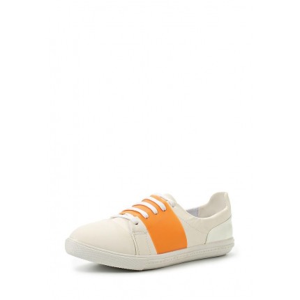 Кроссовки STARLA LACE UP ALMOND TOE PLIMSOLL - WHITE/ ORANGE LOST INK артикул LO019AWGIT19 фото товара