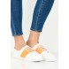 Кроссовки STARLA LACE UP ALMOND TOE PLIMSOLL - WHITE/ ORANGE LOST INK артикул LO019AWGIT19 фото товара