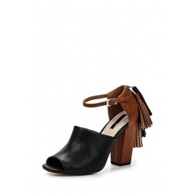 Босоножки ROXY TASSLE TRIM HIGH VAMP BLOCK HEEL SANDAL - BLK/TAN LOST INK