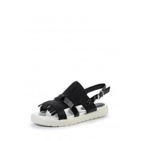 Сандалии NOVAL MONO FRINGE SANDAL BLACK & WHITE LOST INK