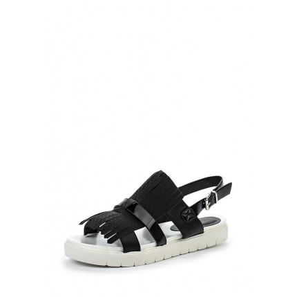 Сандалии NOVAL MONO FRINGE SANDAL BLACK & WHITE LOST INK модель LO019AWGMI64 фото товара